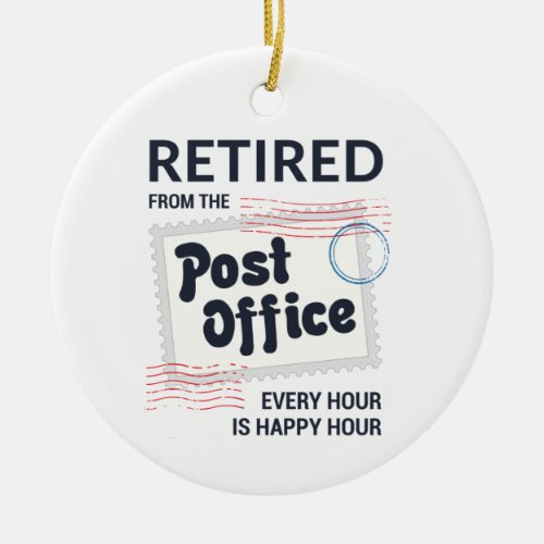 Retired Postal Worker Retirement Mailman Keepsake Ceramic Ornament