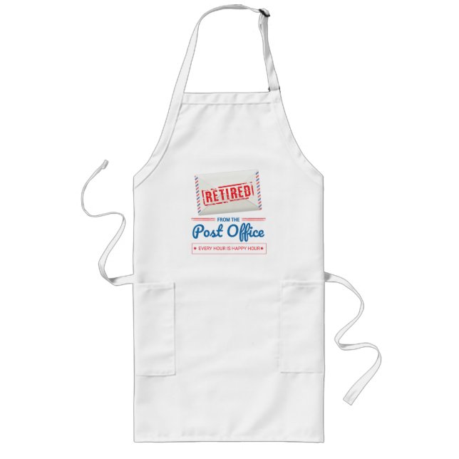 Retired Postal Worker Retirement Mailman Long Apron (Front)