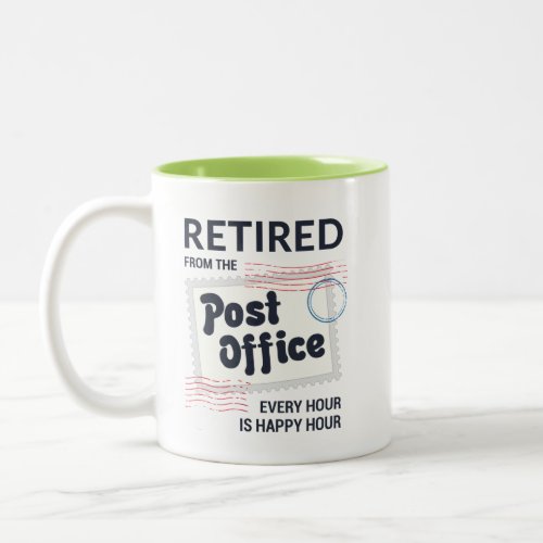 Retired Postal Worker Retirement Mailman Novelty Two_Tone Coffee Mug