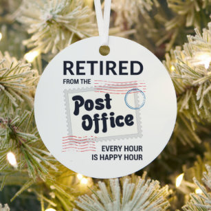 Retired Postal Worker Retirement Party Keepsake Metal Ornament