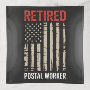 Retired Postal Worker Retirement Trinket Tray