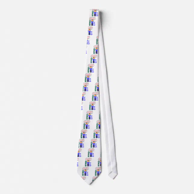 Retired Postal Worker "Thoughts" Funny Zip codes Tie Zazzle