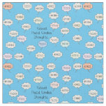 Retired Postal Worker Thoughts (zip codes) Fabric