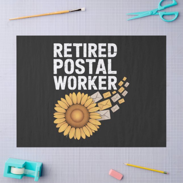 Retired Postal Worker Tissue Paper (Craft)