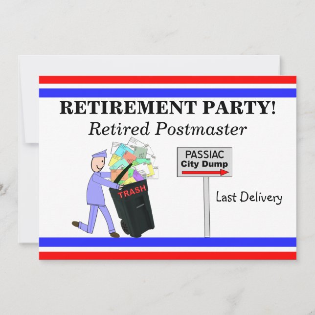 Retired Postmaster Invitations #1 (Front)