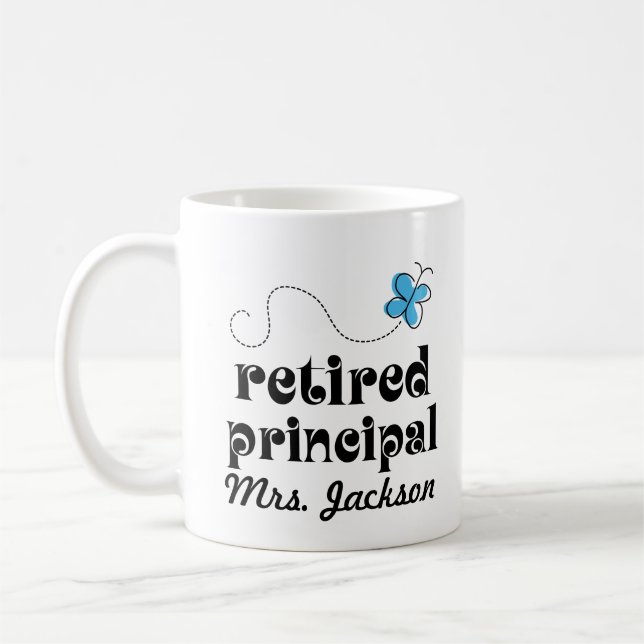 Retired Principal personalized gift Coffee Mug (Left)