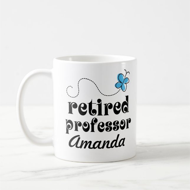 Retired Professor personalized gift Coffee Mug (Left)