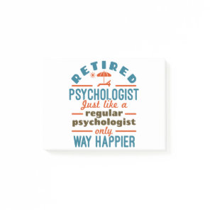 Retired Psychologist Therapist Retirement Happier Post-it Notes