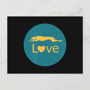 Retired Racing Greyhound Love Postcard