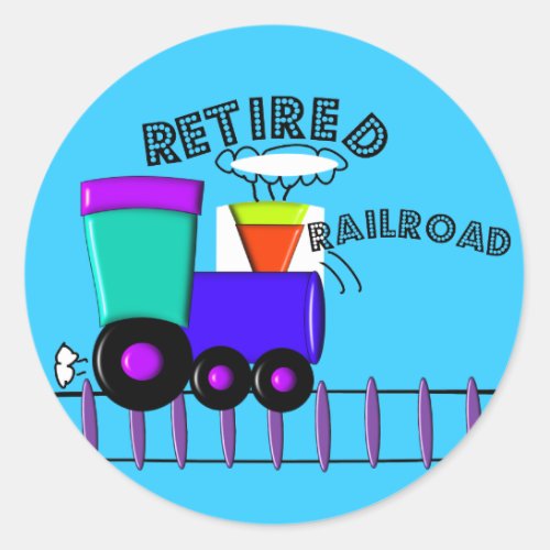 Retired Railroad Worker Gifts Classic Round Sticker