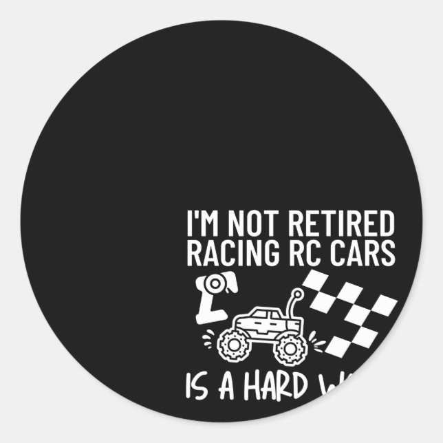 Retired Rc Car Rc Cars Classic Round Sticker (Front)