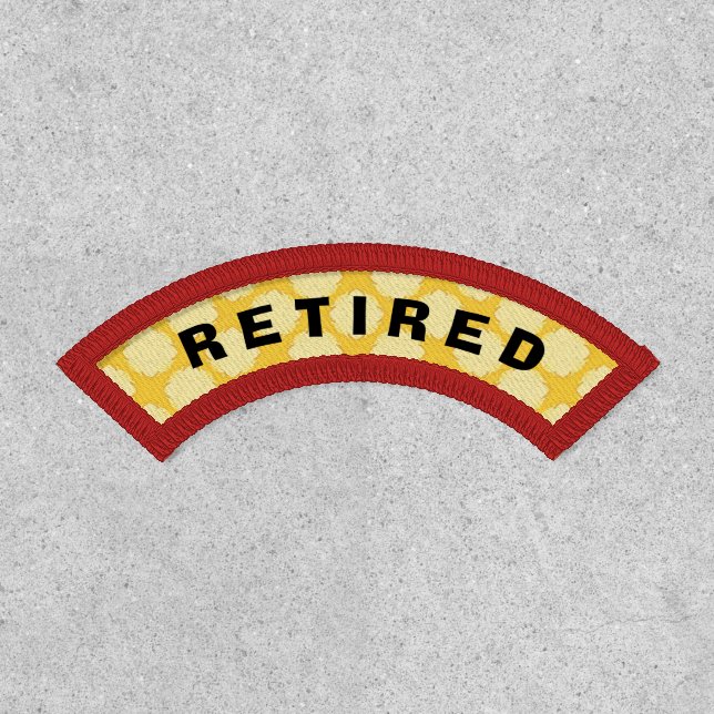 Retired Retirement Employee Custom Patch (Front)