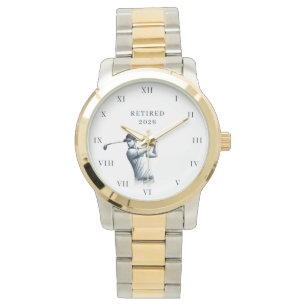 Retired Retirement Golfer Dad Elegant  Watch