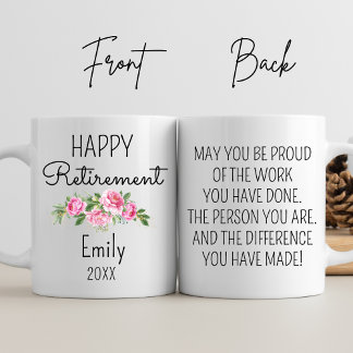 Retired Retirement Party Gifts For Women Nurse Mom Coffee Mug