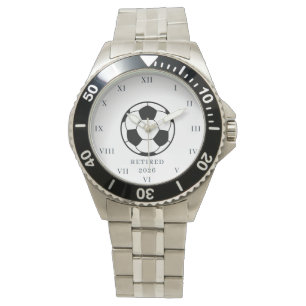 Retired Retirement Soccer Football Dad Elegant Watch