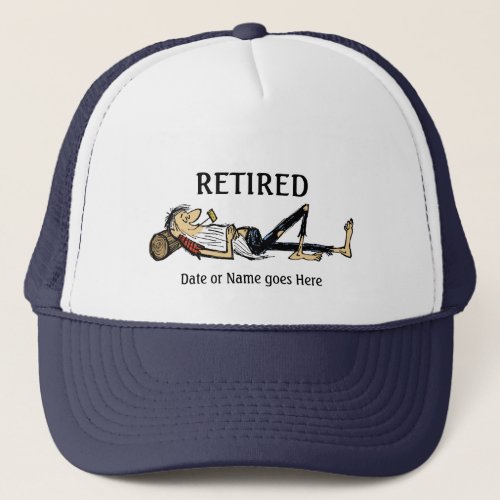 Retired Rip Van Winkle image Personalize Trucker Hat