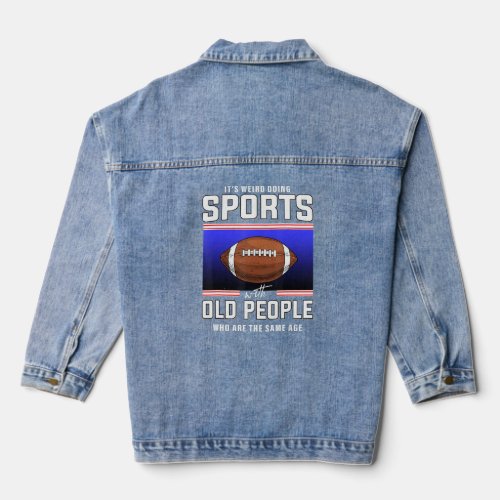 Retired rugby player rugby coach retirement rugby  denim jacket