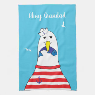 Retired Sailor Ex Mariner Seagull Character Towel