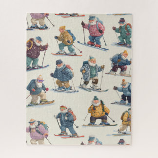 Retired Santa Claus North Pole Ski Club Jigsaw Puzzle