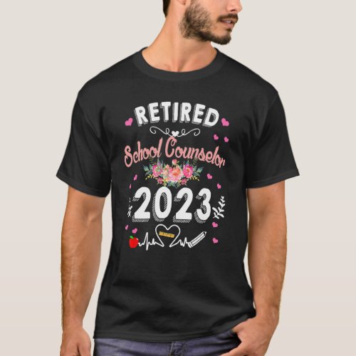 Retired School Counselor Class Of 2023 Cute Retire T_Shirt