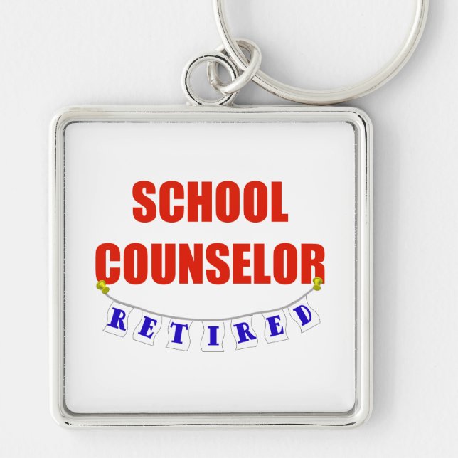 RETIRED SCHOOL COUNSELOR KEYCHAIN (Front)