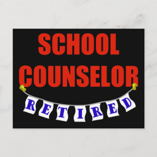 RETIRED SCHOOL COUNSELOR POSTCARD