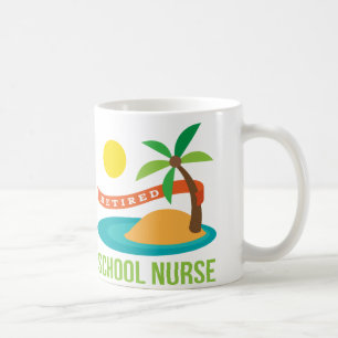 Retired School Nurse Beach Coffee Mug