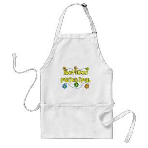 Retired School Principal Gifts Adult Apron