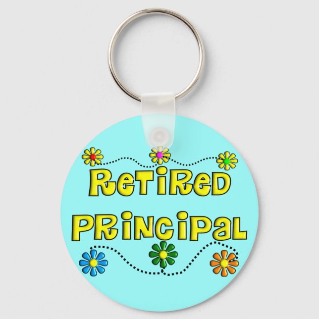 Retired School Principal Gifts Keychain (Front)