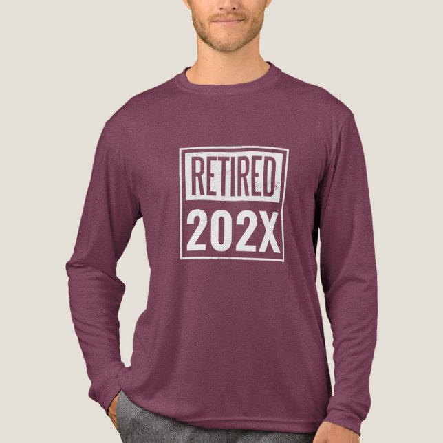Retired School Teacher Modern Simple Custom Tri-Blend Shirt (Front)