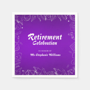 Retired Schoolteacher Celebration Party Napkins