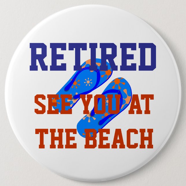 Retired - See You at the Beach Button (Front)