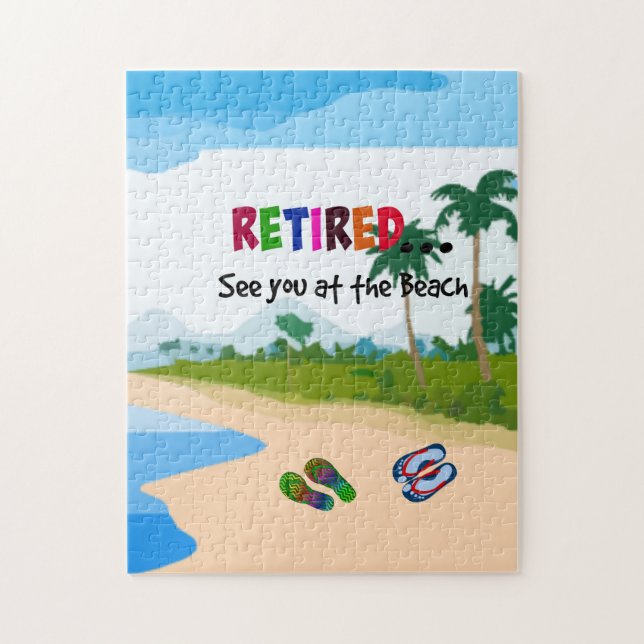 Retired...See you at the beach! Jigsaw Puzzle (Vertical)