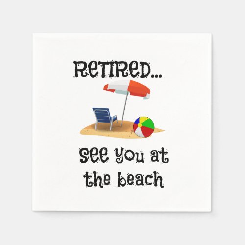 RetiredSee You at the Beach Paper Napkins