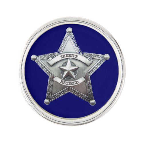 Retired Sheriff Badge Lapel Pin