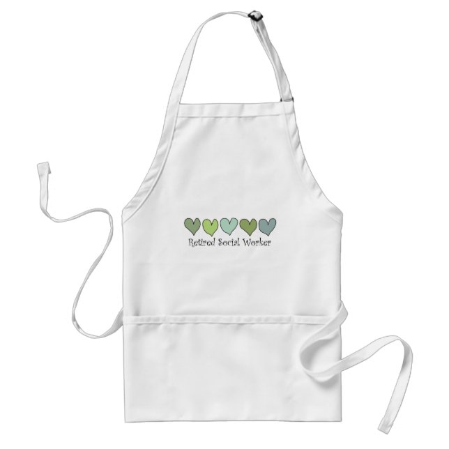Retired Social Worker Gifts Adult Apron (Front)