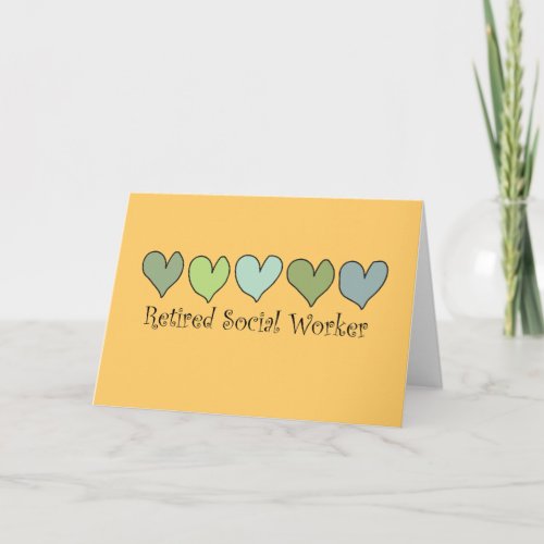 Retired Social Worker Gifts Card