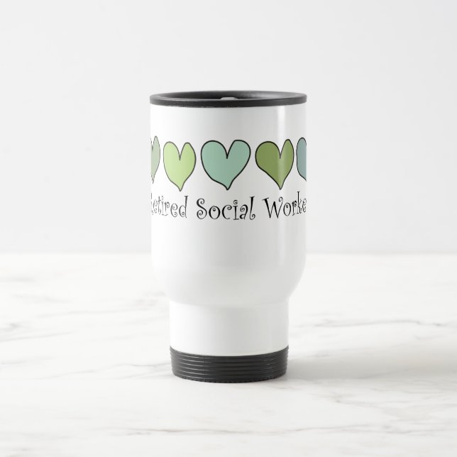 Retired Social Worker Gifts Travel Mug (Center)