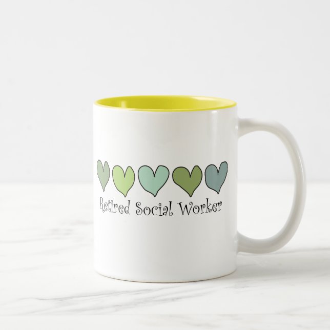 Retired Social Worker Gifts Two-Tone Coffee Mug (Right)