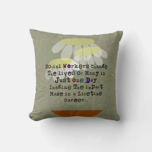 Retired Social Worker Pillow Quote 13