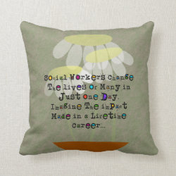 Retired Social Worker Pillow Quote #13