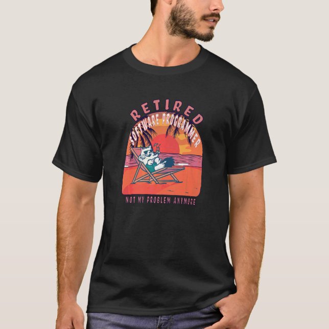 Retired Software Programmer  Vintage Retirement T-Shirt (Front)