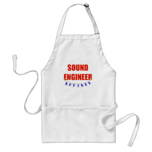 RETIRED SOUND ENGINEER ADULT APRON