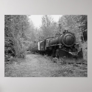 Retired Steam Train Poster