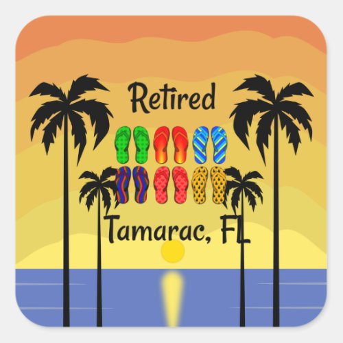RetiredTamarac FL Square Sticker
