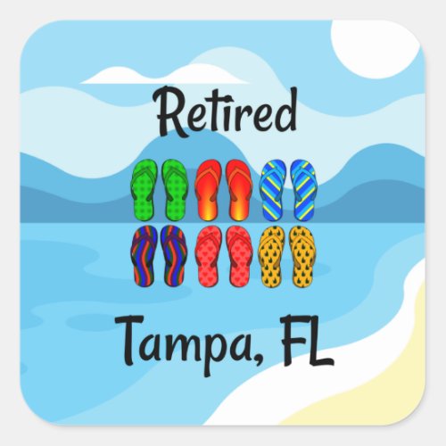 Retired__Tampa FL Square Sticker