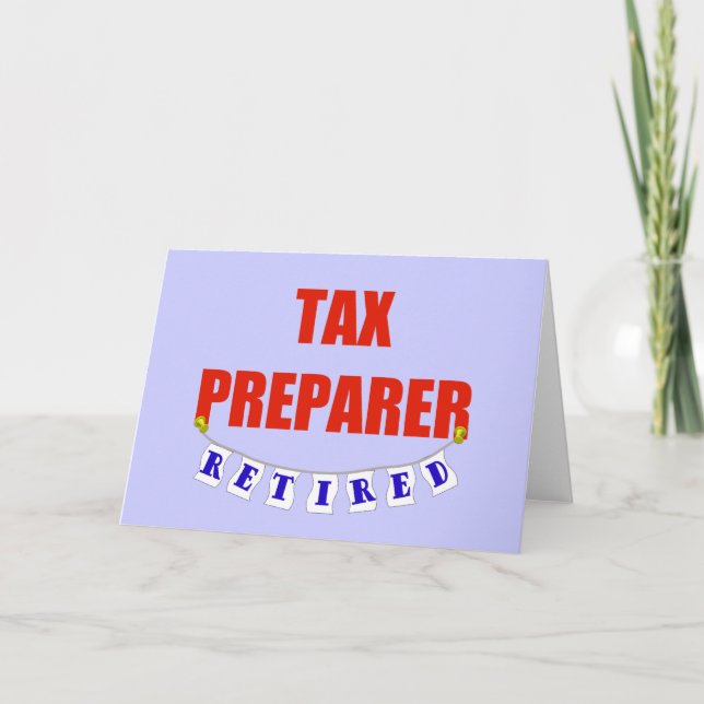 RETIRED TAX PREPARER CARD (Front)