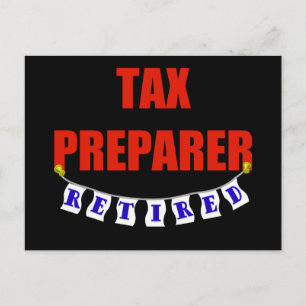 RETIRED TAX PREPARER POSTCARD