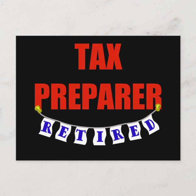 RETIRED TAX PREPARER POSTCARD (Front)