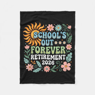 Retired Teacher 2026 Retired Life Teacher Fleece Blanket